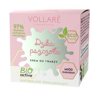 Vollare Dzika Pszczoła naturalnie odmładzający krem do twarzy Miód i Rabarbar 50ml (P1)