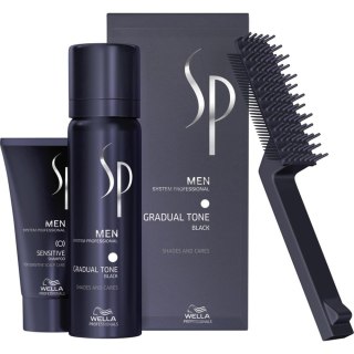 Wella Professionals SP Men Gradual Tone Black zestaw do stopniowej eliminacji siwizny pianka pigmentująca 60ml + łagodny szampon