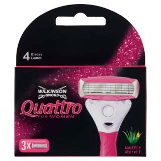 Wilkinson Quattro For Women zapasowe ostrza do maszynki do golenia dla kobiet 3szt (P1)