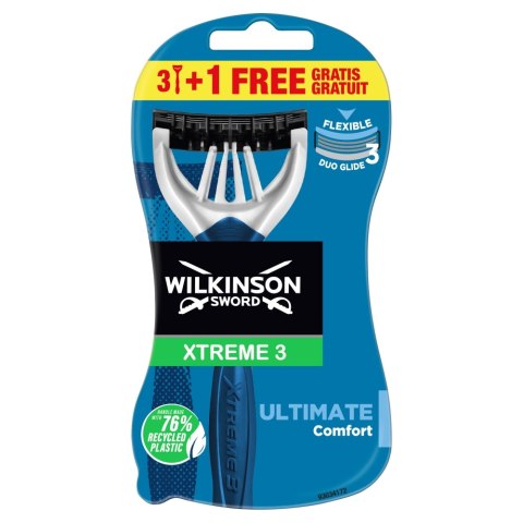 Wilkinson Xtreme3 Ultimate jednorazowe maszynki do golenia dla mężczyzn 4szt (P1)