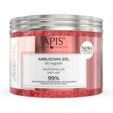 APIS Arbuzowe Orzeźwienie aromatyczna sól do kąpieli z ekstraktem z arbuza i melona 650g (P1)