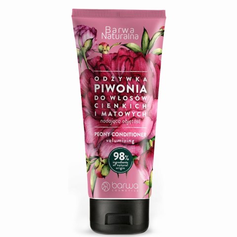 Barwa Naturalna odżywka do włosów cienkich i matowych Piwonia 200ml (P1)