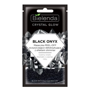 Bielenda Crystal Glow Black Onyx maseczka peel-off oczyszczająco-detoksykująca z efektem shimmer 8g (P1)