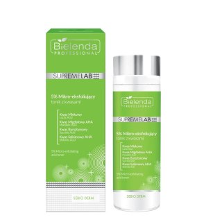 Bielenda Professional SupremeLab Sebio Derm 5% mikro-eksfoliujący tonik z kwasami 200ml (P1)