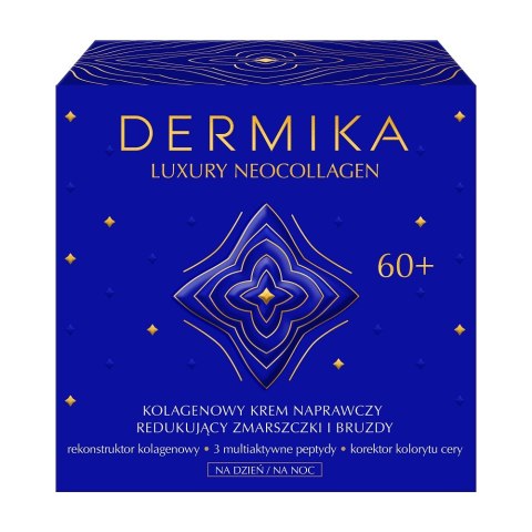 Dermika Luxury Neocollagen 60+ kolagenowy krem naprawczy do redukcji zmarszczek i bruzd na dzień i na noc 50ml (P1)