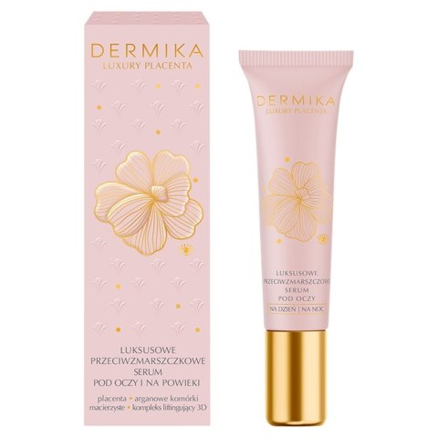 Dermika Luxury Placenta luksusowe przeciwzmarszczkowe serum pod oczy i na powieki 15ml (P1)