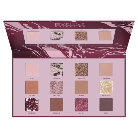 Eveline Cosmetics Shocking Nudes Eyeshadow Palette paleta 12 cieni do powiek 9.6g (P1)