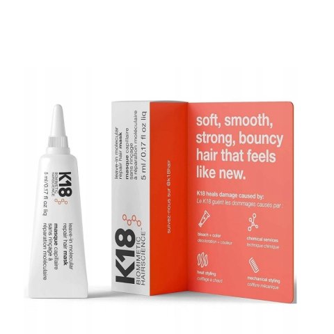 K18 Leave-In Molecular Repair Hair Mask intensywnie regenerująca maska do włosów bez spłukiwania 5ml (P1)