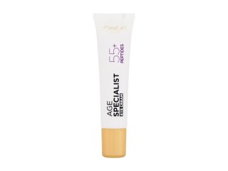 L'Oréal Paris Age Specialist 55+ Peptides Caffeine Eye Cream Krem pod oczy Linie mimiczne i zmarszczki 15 ml (W) (P2)