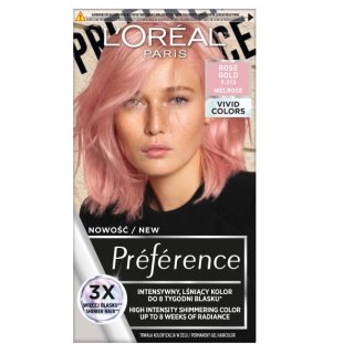 L'Oreal Paris Preference Vivid Colors trwała farba do włosów 9.213 Rose Gold (P1)