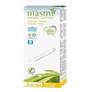 Masmi Tampons tampony z aplikatorem z bawełny organicznej Regular 16szt (P1)