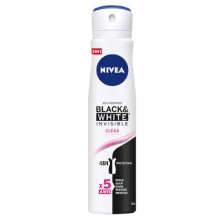 Nivea BlackWhite Invisible Clear antyperspirant spray 250ml (P1)