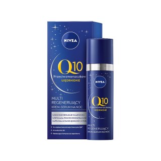 Nivea Q10 Ujędrnienie przeciwzmarszczkowy multi regenerujący krem-serum na noc 30ml (P1)