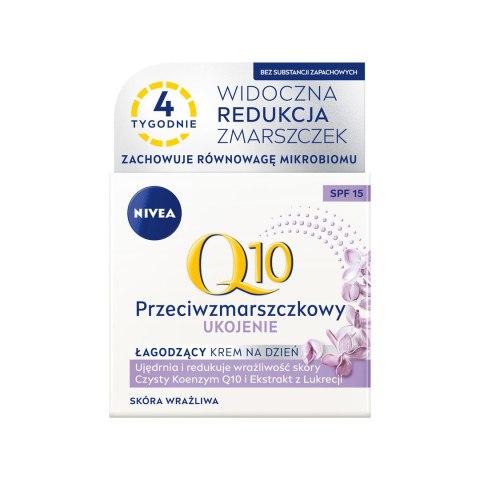 Nivea Q10 Ukojenie przeciwzmarszczkowy łagodzący krem na dzień SPF15 50ml (P1)