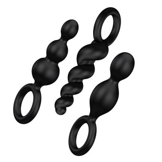 Satisfyer Booty Call zestaw korków analnych o pobudzającej strukturze Black (P1)