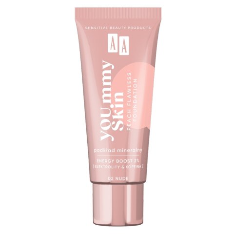 AA YOU.mmy Skin Peach Flawless Foundation podkład mineralny 02 Nude 30ml (P1)