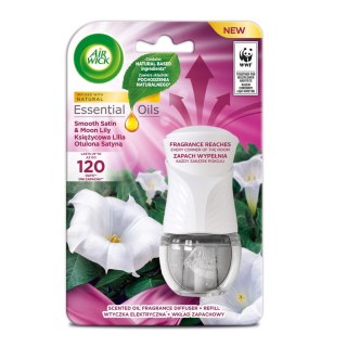 Air Wick Essential Oils elektryczny odświeżacz powietrza i wkład Księżycowa Lilia Otulona Satyną 19ml (P1)