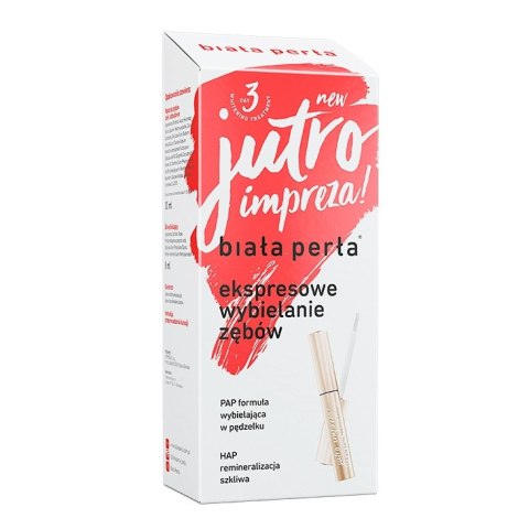 Biała Perła Jutro impreza! zestaw do wybielania zębów w domu pasta do zębów 30ml + żel wybielający 8ml (P1)