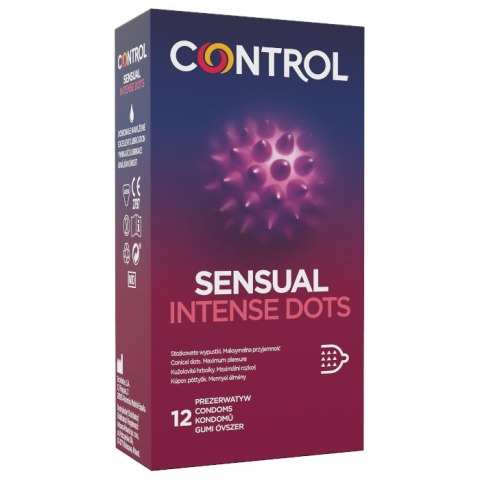 Control Sensual Intense Dots prezerwatywy ze stożkowatymi wypustkami 12szt. (P1)