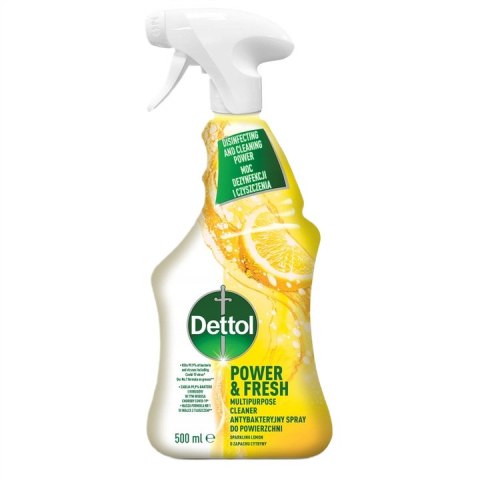 Dettol Power Fresh antybakteryjny spray do powierzchni Cytryna 500ml (P1)