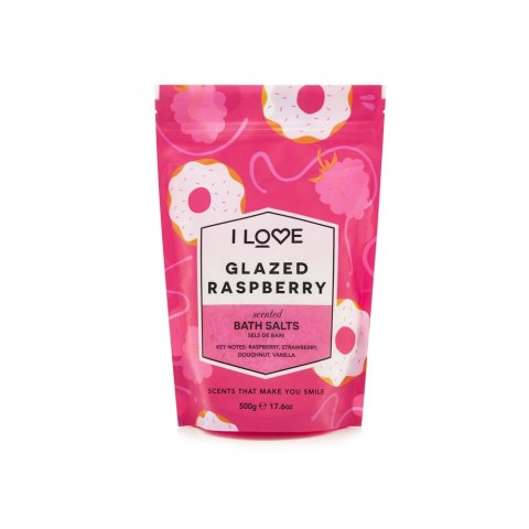 I Love Scented Bath Salts kojąco-relaksująca sól do kąpieli Glazed Raspberry 500g (P1)