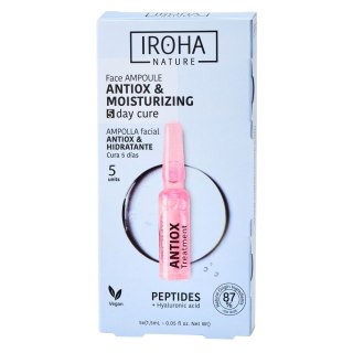 IROHA nature Peptides Antiox Face Ampoule antyoksydacyjno-nawilżające ampułki do twarzy z peptydami 5x1.5ml (P1)