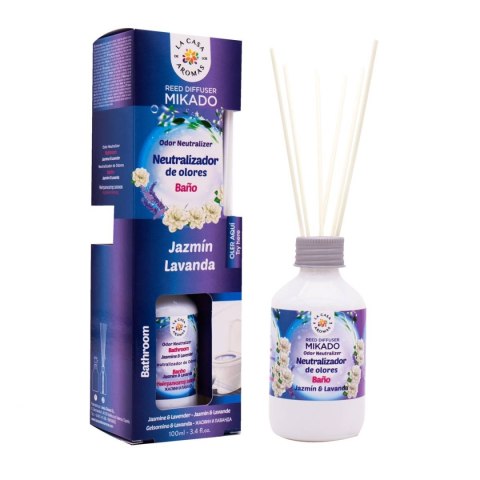 La Casa de los Aromas Special Odor Neutralizer Reed Diffuser Bathroom patyczki zapachowe Jaśmin i Lawenda 100ml (P1)