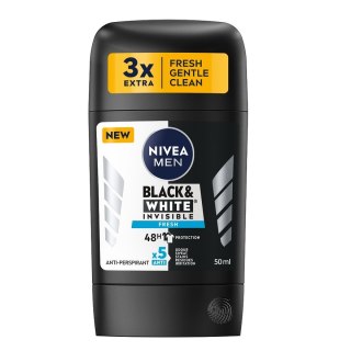 Nivea Men BlackWhite Invisible Fresh antyperspirant w sztyfcie 50ml (P1)