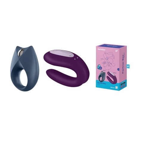 Satisfyer Partner Box 2 zestaw Royal One Ring Vibrator + Double Joy Partner Vibrator (P1)