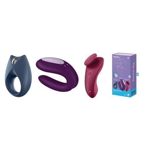 Satisfyer Partner Box 3 zestaw Royal One Ring Vibrator + Double Joy Partner Vibrator + Sexy Secret Panty Vibrator (P1)