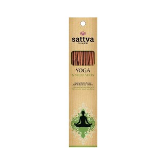 Sattva Natural Indian Incense naturalne indyjskie kadzidełko Yoga Meditation 15szt (P1)