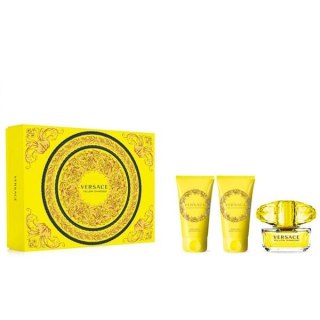 Versace Yellow Diamond zestaw woda toaletowa spray 50ml + balsam do ciała 50ml + żel pod prysznic 50ml (P1)