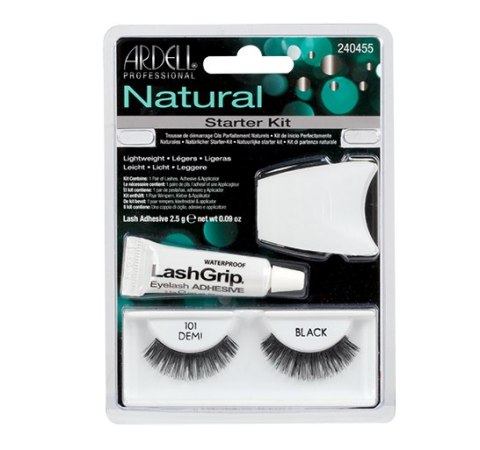 ARDELL SET Natural 101 1 para sztucznych rzęs Black + Lash Adhesive klej do rzęs 2,5g + Lash Applicator aplikator do rzęs (P1)