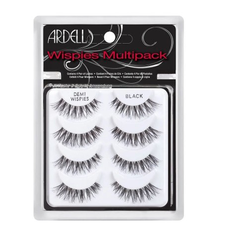 Ardell Demi Wispies Multipack 4 pary sztucznych rzęs Black (P1)