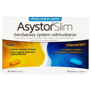 Asystor Slim Dwufazowy system odchudzania suplement diety 60 tabletek (P1)