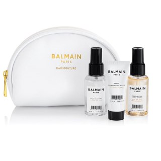 Balmain Cosmetic Styling Bag zestaw Silk Perfume 50ml + Argan Moisturizing Elixir 20ml + Texturizing Salt Spray 50ml + kosmetycz