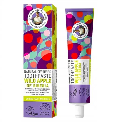 Bania Agafii Natural Toothpaste naturalna pasta do zębów Dzikie Jabłko z Syberii 85g (P1)