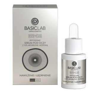 BasicLab Esteticus peptydowe serum pod oczy z 10% argireline i kofeiną Nawilżenie i Ujędrnienie 15ml (P1)