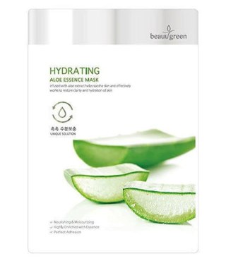 BeauuGreen Hydrating Aloe Essence Mask nawilżająca maseczka do twarzy Aloes 23g (P1)