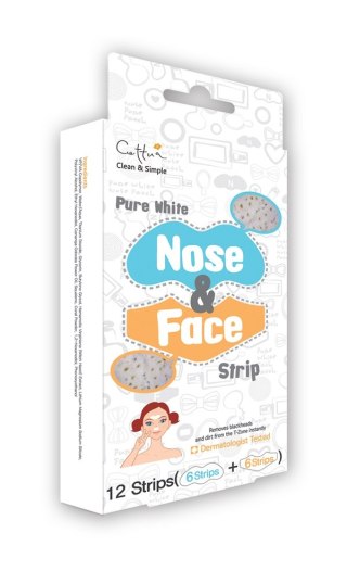 Cettua Pure White Nose Face Strip 12 paski oczyszczające na twarz 12 sztuk (P1)