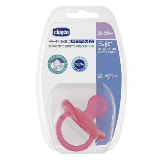 Chicco PhysioForma smoczek silikonowy uspokajający Soft 16-36m Różowy 1szt (P1)