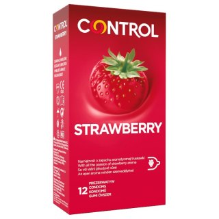 Control Strawberry prezerwatywy o smaku truskawki 12szt. (P1)