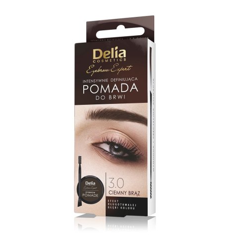 Delia Eyebrow Expert pomada do brwi 3.0 Ciemny Brąz 2.5g (P1)