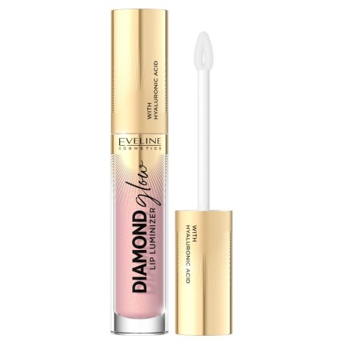 Eveline Cosmetics Diamond Glow Lip Luminizer błyszczyk do ust z kwasem hialuronowym 03 Caramel Ice Cream 4.5ml (P1)