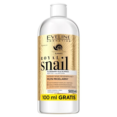 Eveline Cosmetics Royal Snail intensywnie regenerujący płyn micelarny 3w1 500ml (P1)