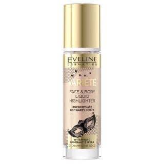 Eveline Cosmetics Variete Liquid Highlighter płynny rozświetlacz do twarzy i ciała 01 Champagne Gold 30ml (P1)