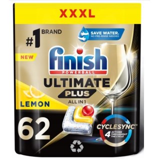 Finish Ultimate Plus kapsułki do zmywarki Lemon 62szt (P1)