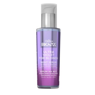 BIOVAX Ultra Violet intensywnie nawilżające serum tonujące na noc do włosów blond i siwych 100ml (P1)