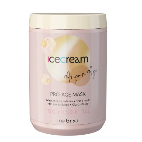 Inebrya Ice Cream Argan Age nabłyszczająca maska z olejkiem arganowym 1000ml (P1)