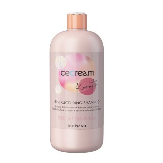 Inebrya Ice Cream Keratin restrukturyzujący szampon do włosów 1000ml (P1)